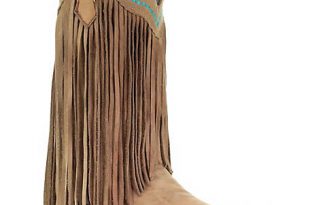 Corral Youth Tan/Turquoise Fringe Boot at Tractor Supply C
