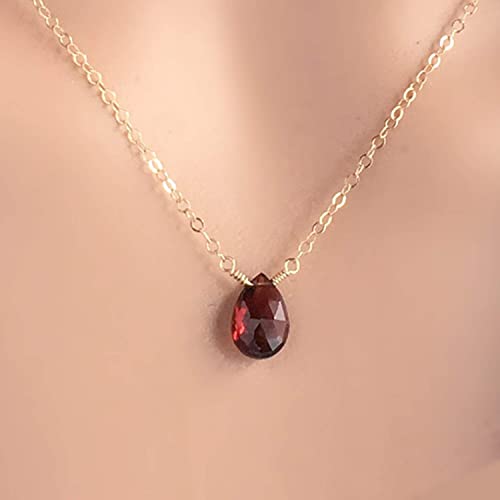 Amazon.com: Garnet Necklace - January Birthstone: Handma