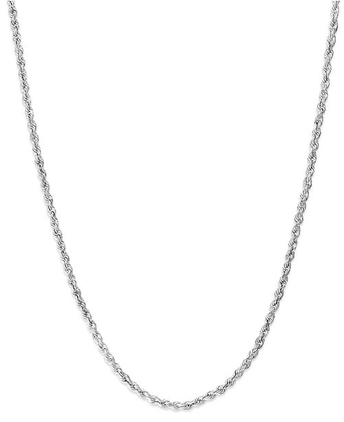 Macy's 14k White Gold 24 inch Chain Necklace (1-3/4mm) & Reviews .
