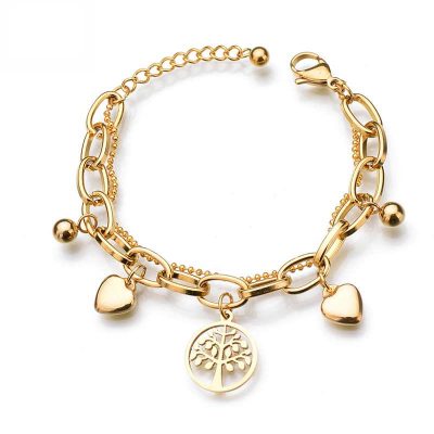 Gold Charm Bracelet-Tree of Life Charm Bracelet Gold | Sureway
