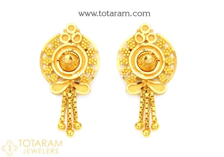 Gold Earrings for Women in 22 Karat Gold | Gold earrings, Gold .