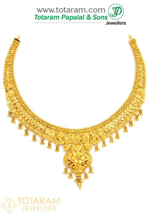 22K Gold Necklace for Women - 235-GN1165 in 32.350 Gra