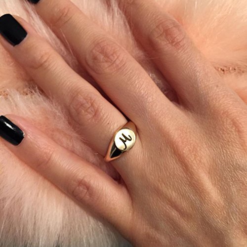 Amazon.com: Personalized Gold Signet Ring, Women Pinky, Handmade .