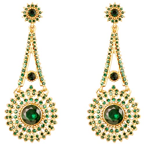 Green and Gold Earrings: Amazon.c
