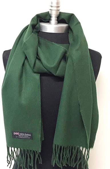 Women's Cashmere Scarf Warm Long Soft Forest Green Shawl Wrap For .