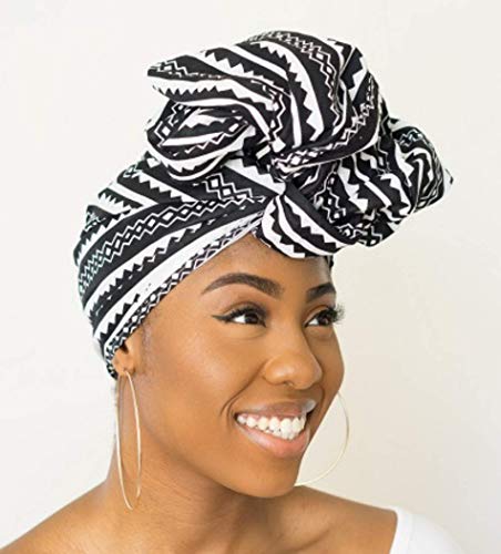 Amazon.com: African Head Wrap Black, African Head Wrap for Women .