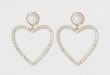 SUGARFIX By BaubleBar Pearl Studs Crystal Heart Hoop Earrings .