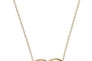 Signature Gold Puffed Heart Pendant Necklace in 14k Gold & Reviews .