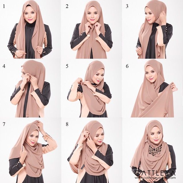 Beautiful hijab style To Wear With a Necklace | Hijab tutorial .