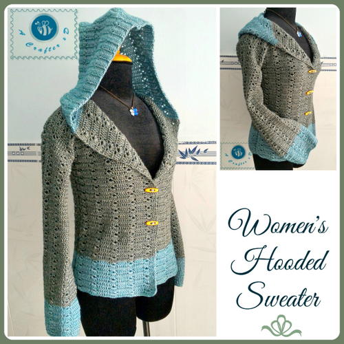 Women's Hooded Sweater | AllFreeCrochet.c