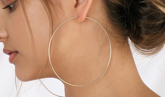 Cute Gold Earrings - Hoop Earrings - Oversized Hoo