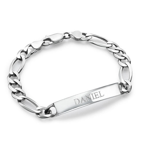 Sterling Silver Men's ID Bracelet | My Name Neckla