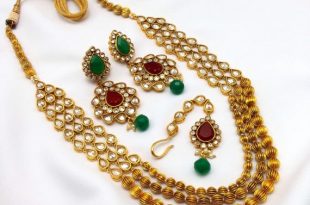 Handmade indian Jewellery Set With Cubic Zirconia Gold Plated | Et