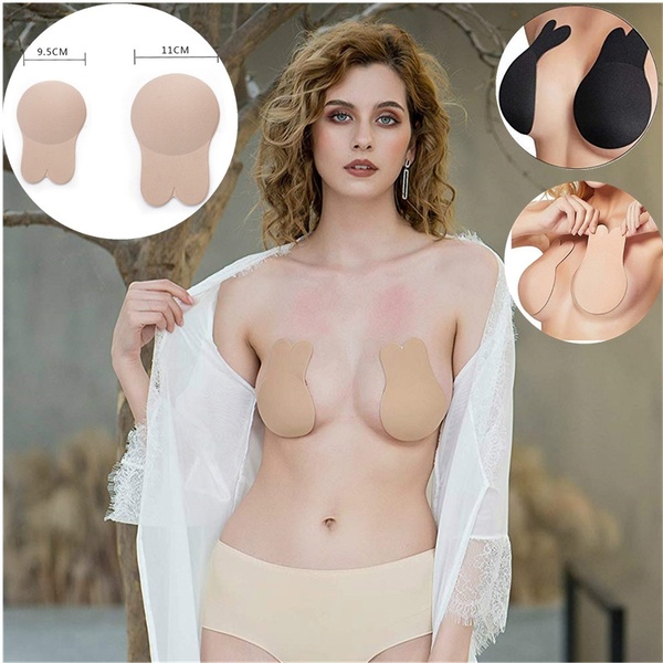 Newest 1 Pair New Invisible Breast Lift Bras Tape Reusable Nipple .
