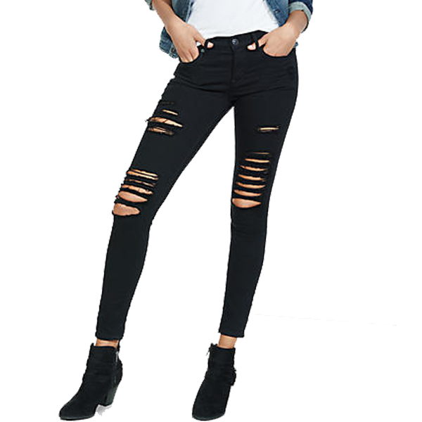 New Stylish Ripped Jeans Pants For Girls - Buy Black Girl Jeans .