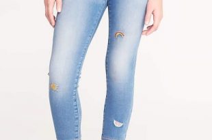 Old Navy Ballerina Embroidered-Patch Ankle Jeans for Girls | Ankle .