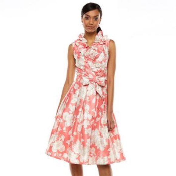 Jessica Howard Dresses | Floral Taffeta Fit And Flare Dress | Poshma