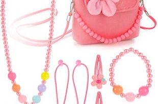 Amazon.com: Hifot Kids Jewelry Little Girls Plush Handbag Necklace .