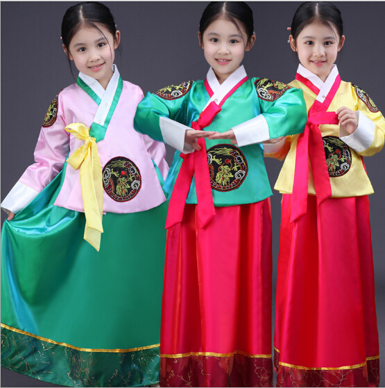Free Shipping Girl Traditional Korean Clothing Children Hanbok .