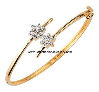 Simple Diamond Ladies Bracelet Bangle Style | Gold ring designs .