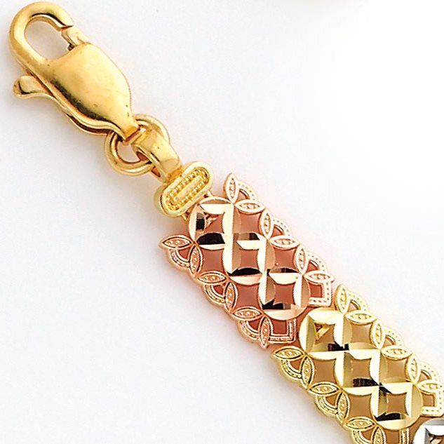14K Tri-Color Gold Bracelet | David's Gold | Shop N