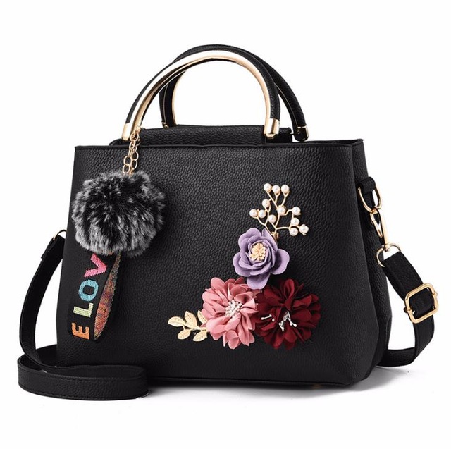 JOOZ color flowers shell Women's tote Leather Clutch Bag small .