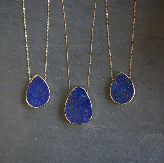 Gold Lapis Lazuli Necklace / Lapis Lazuli Necklace / Blue | Et