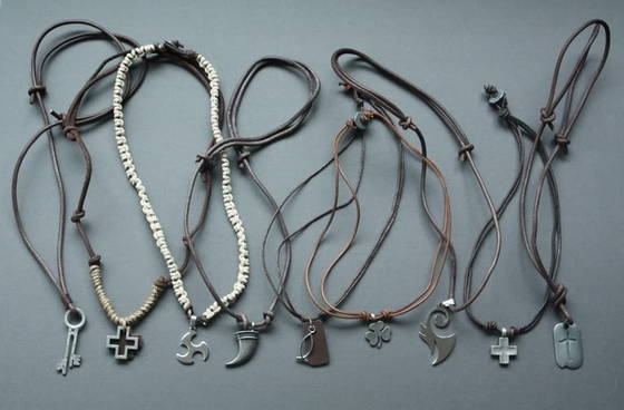 Sell mens leather necklace, leather necklace with clasps, leather .