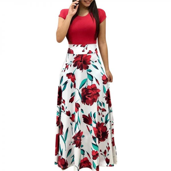 HilloRill Floral Printed Long Dress – StyleLan
