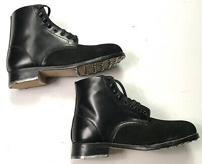 WWII GERMAN M1942 M42 LEATHER LOW BOOTS, BLACK LEATHER- SIZE 11 | eB