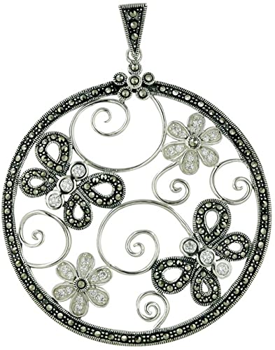 Amazon.com: Tang & Song .925 Sterling Silver Marcasite Jewelry .