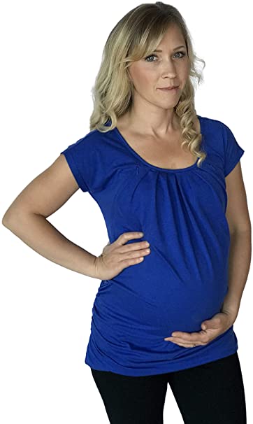Elan Array Short Sleeve Maternity Tops and Nursing Tops for Women .
