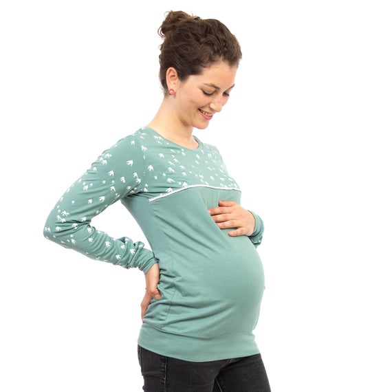Pregnancy shirt maternity tops nursing tops for breastfeeding | Et
