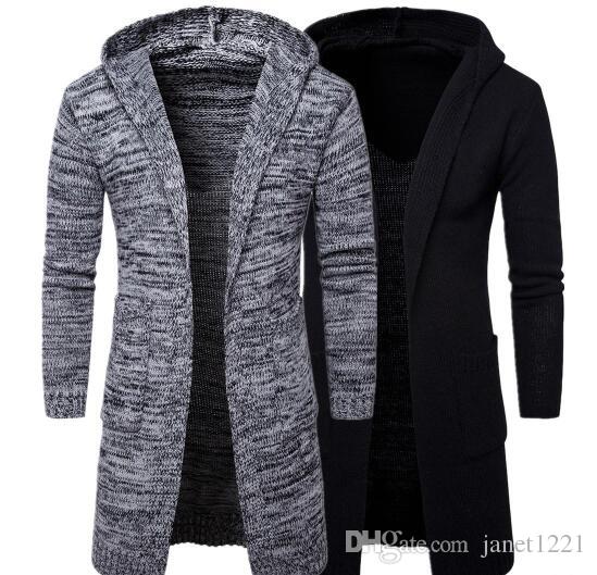 Autumn Winter Loose Long Mens Cardigans Sweaters New Fashion Thick .