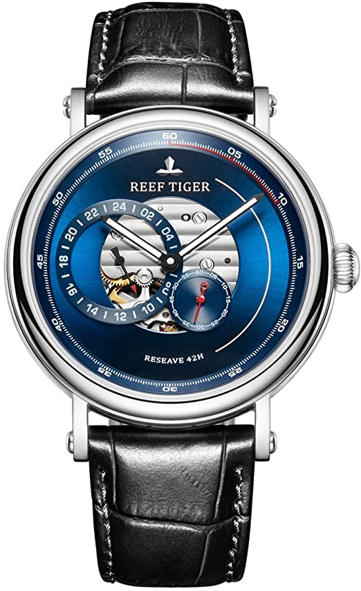 Amazon.com: Reef Tiger Luxury Brand Men Designer Watches Blue .
