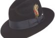 Mens Navy Fedora Hat 100% Wool Untouchable Dress Hat 83
