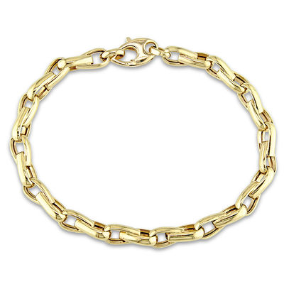 Men's 6.0mm Link Chain Bracelet in 14K Gold - 8.25" | Gold .