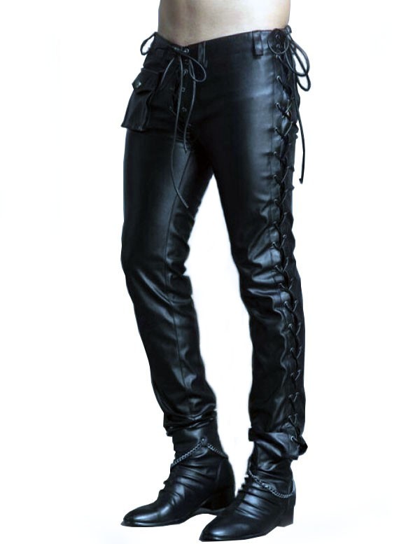 Mens Tight Leather Pants | Chain Reaction Leather Pan