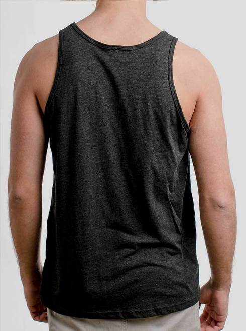 The Raven's Drum - Multicolor on Heather Black Triblend Mens Tank .