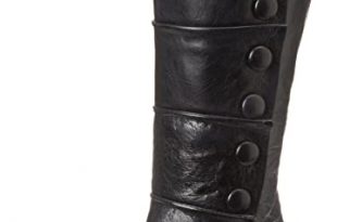 Amazon.com | Miz Mooz Women's Amelia Button Boot | Knee-Hi