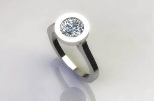 Ultra modern engagement ring | Nickey Jewelers In