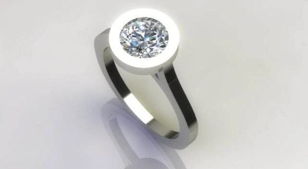 Ultra modern engagement ring | Nickey Jewelers In