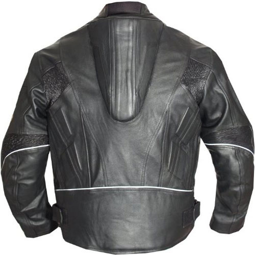 Armor Motorcycle Leather Racing Jacket In Black - Leather Jackets U