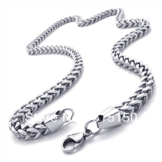 Free Shipping New Design Noble Men's Stainless Steel 6.5mm Silver .