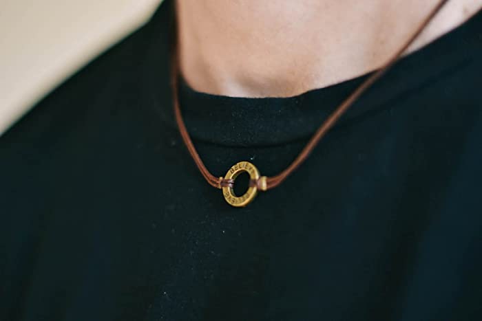 Amazon.com: Karma necklace for men, men's necklace with a bronze .