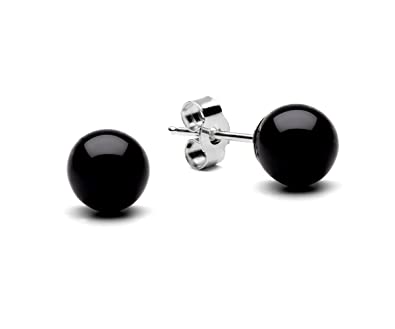 silver black onyx earrings 890a9a9b571b - dailicklink.c