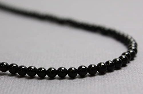 Amazon.com: Black Onyx Necklace-3mm Beads-Sterling Silver Clasp-14 .