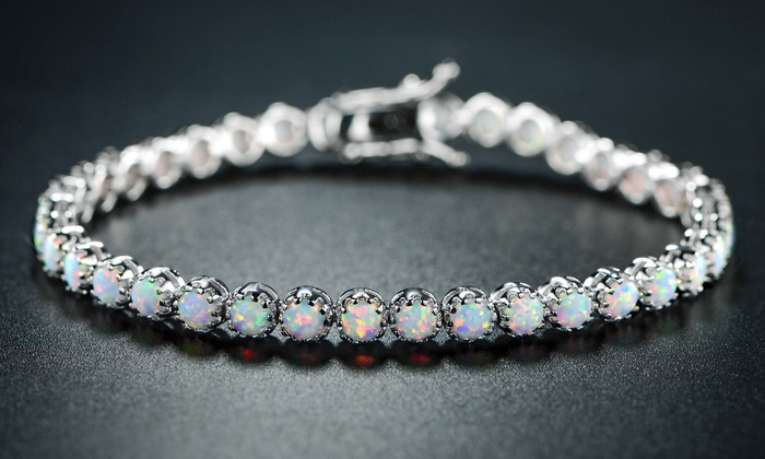 Up To 62% Off on Opal Tennis Bracelet by Peermont | Groupon Goo