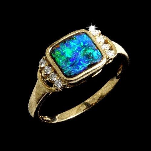 Boulder Opal Ring 5456 - Opal Jewelry - Opal Pendants, Opal Rings .