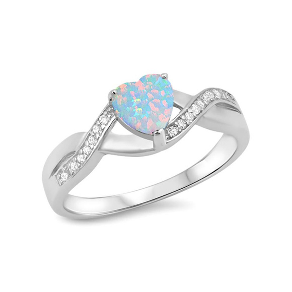 Blue Apple Co. Jewelry | Infinity Knot Heart Promise Ring Lab .